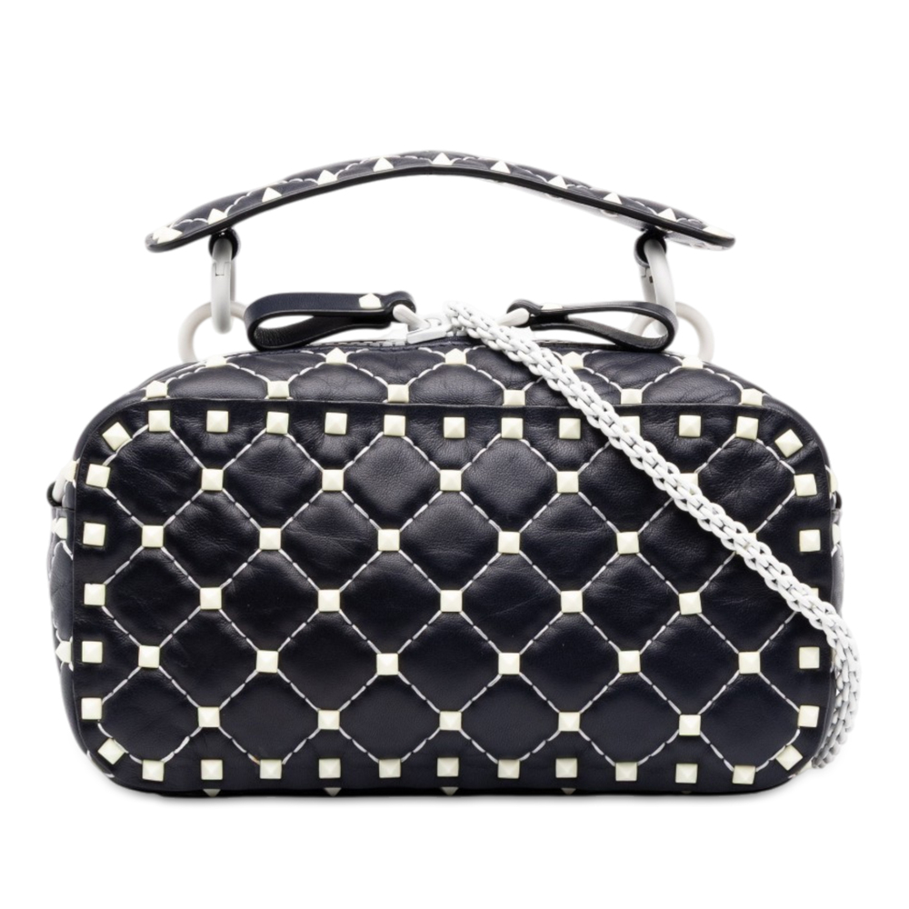 Pre-Loved Valentino Lambskin Free Rockstud Spike Camera Bag